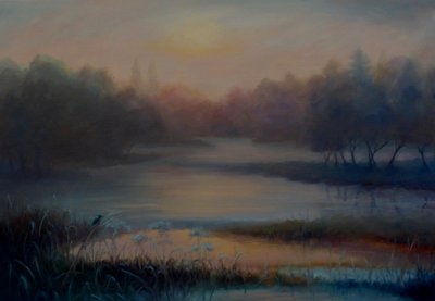 Morning Mist with Kingfisher by Unbekannt Unbekannt